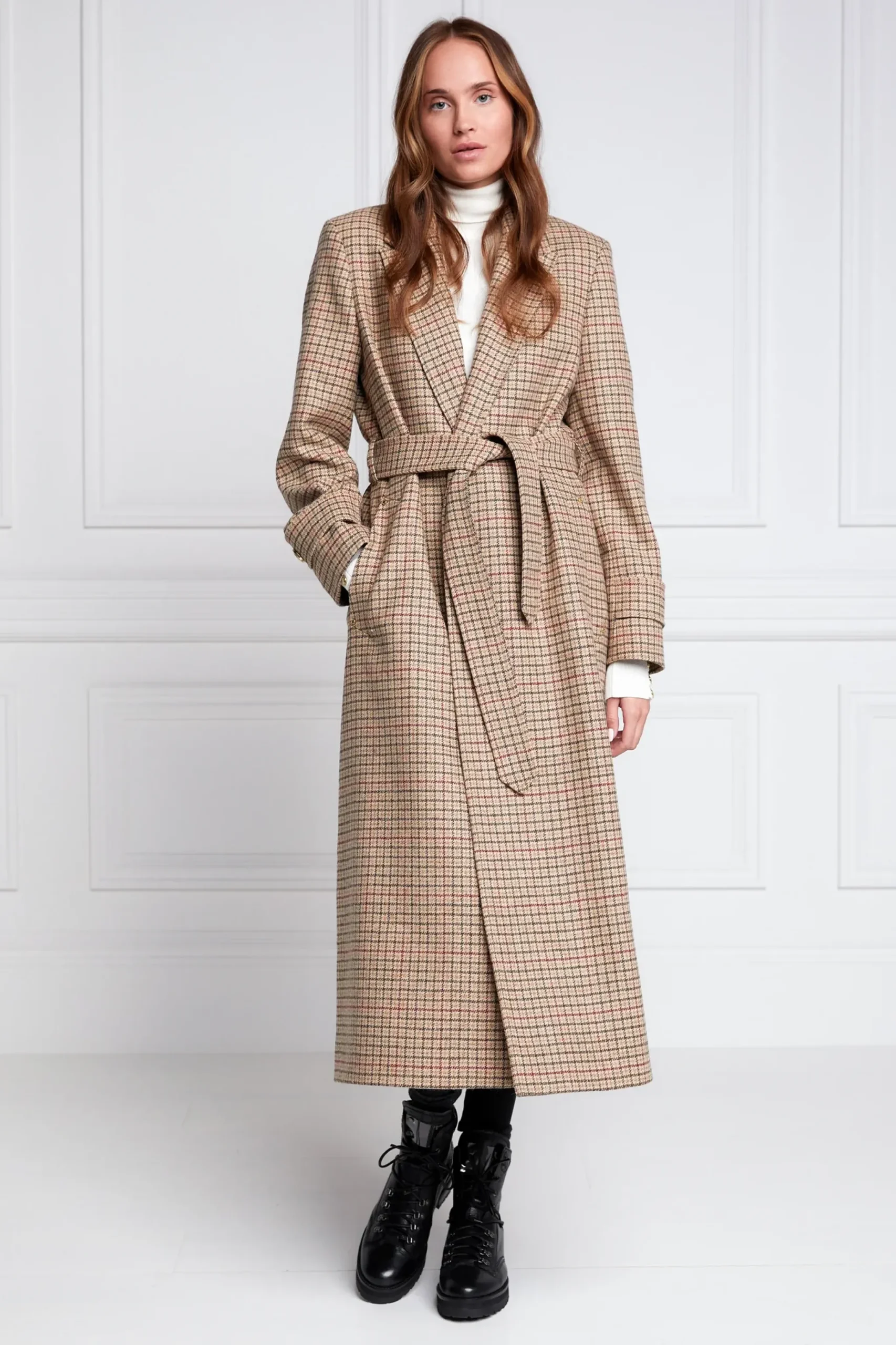 Holland Cooper Wrap Coat Charlton Tweed New