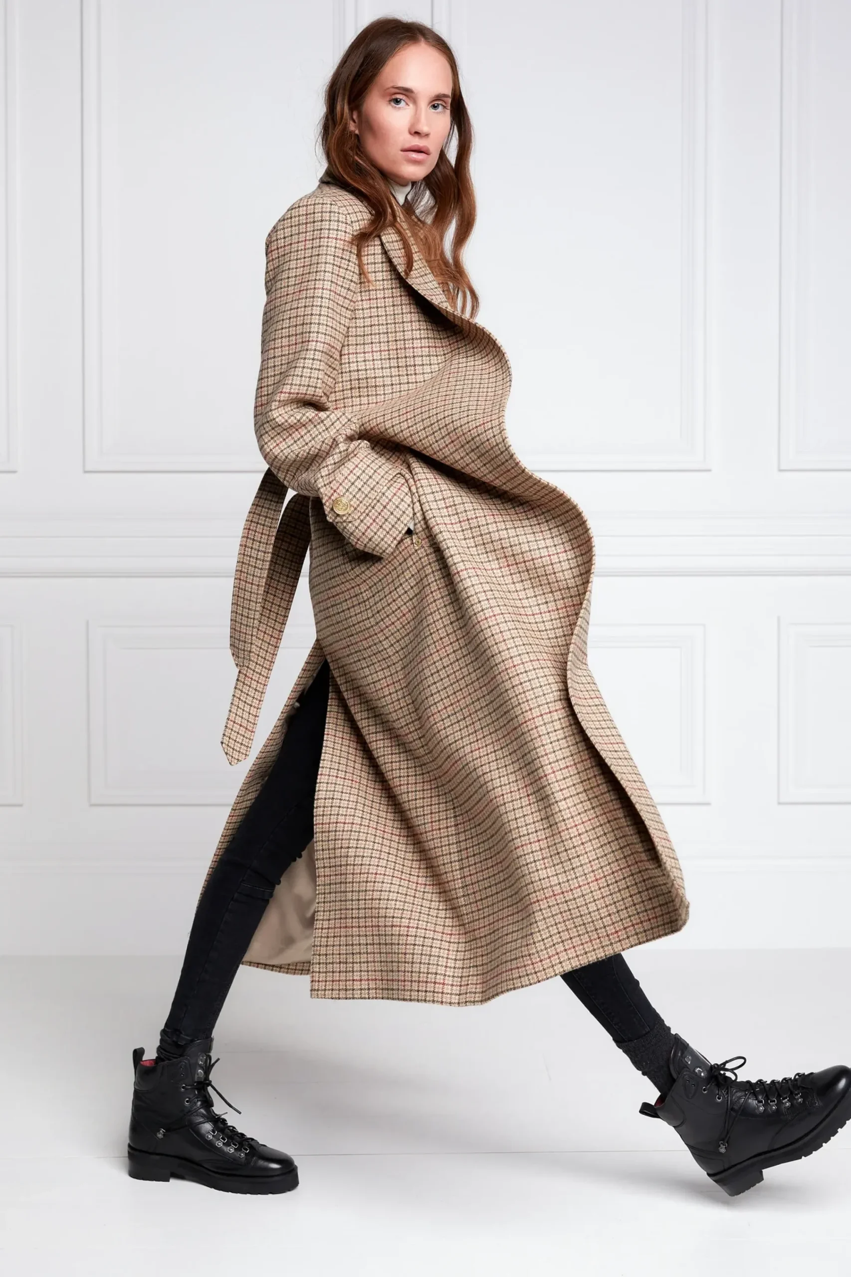 Holland Cooper Wrap Coat Charlton Tweed New